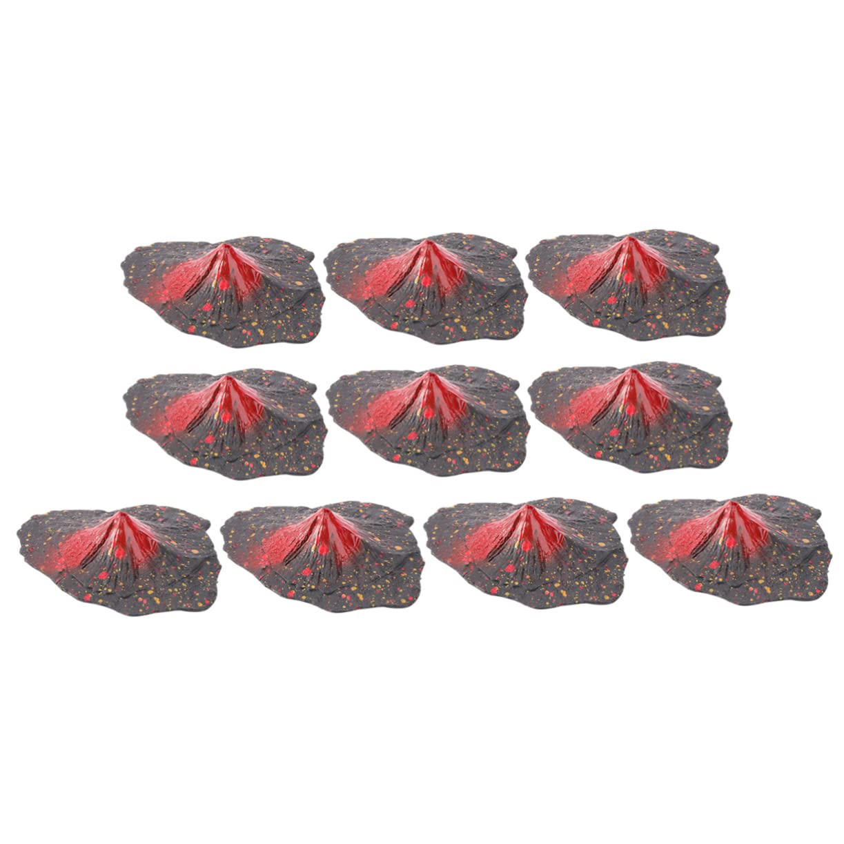 Toddmomy 10Pcs Plastic Volcanic Model Micro Landscape Decor for Home Office Present Realistic Volcanic Eruption Craft with Vivid Details and Beautiful Texture