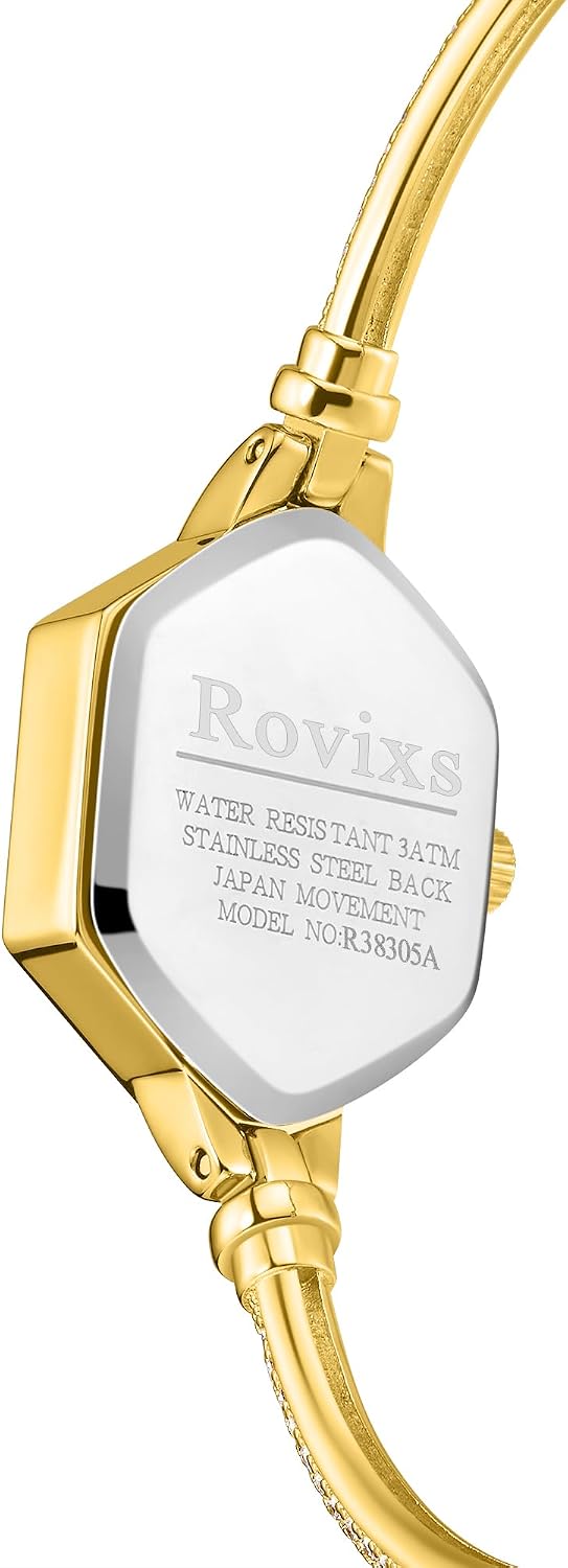 Delicate Crystal Bracelet Watch for Her, 3ATM Water-Resistant Analog Timepiece, Anniversary Present for Wife/Daughter/Mom