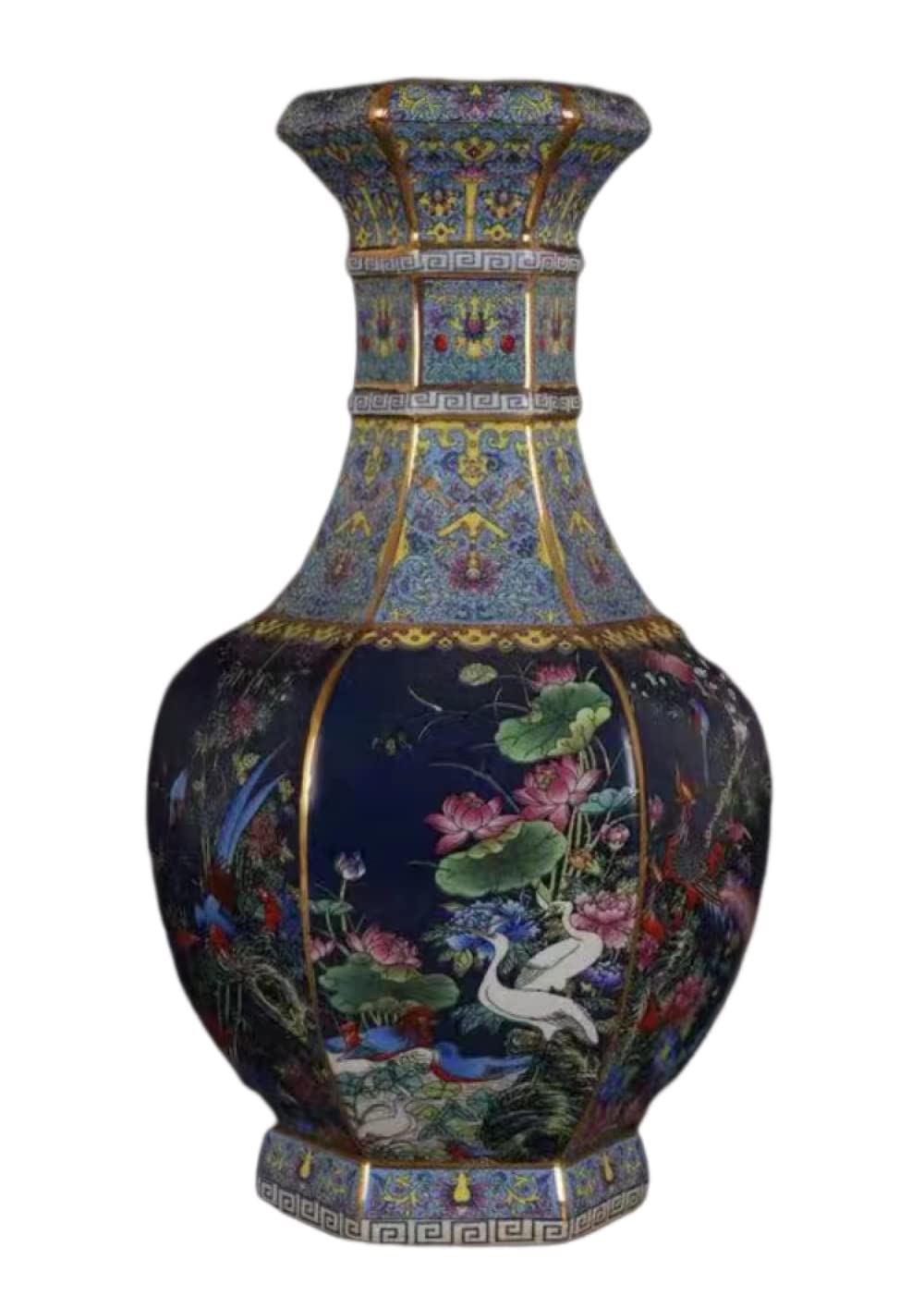 陶磁器製 花瓶 花と鳥の絵柄 花と鳥の絵柄のモダンなセラミック製花瓶,ヴィンテージスタイル,チャイナ製