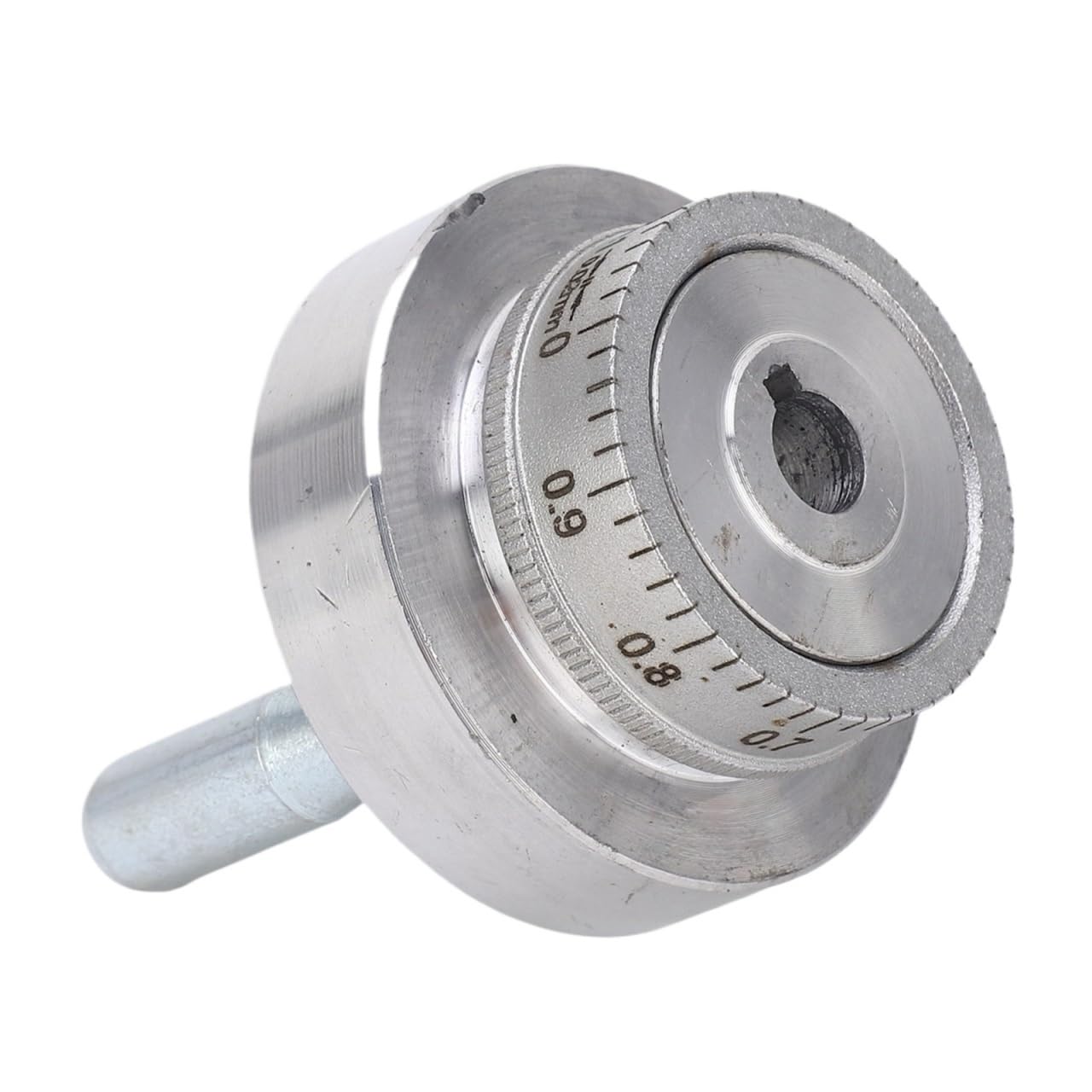 WUDCW Aluminum Alloy Lathe Hand Wheel Lathe Hand Wheel with Handle Crank Aluminum Alloy 50mm 2in 0‑1mm Scale Size
