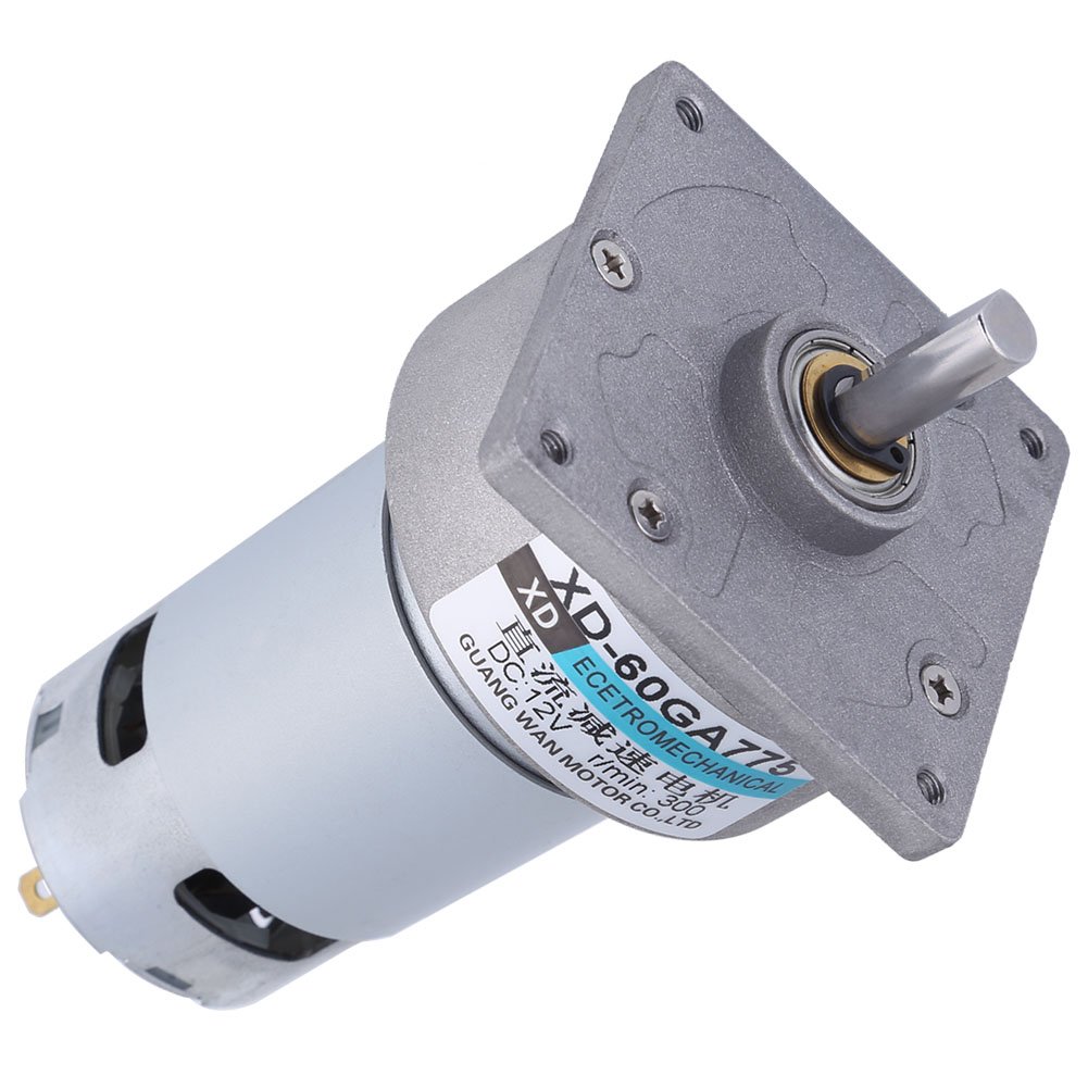 Motor micro reductor, 60GA775 DC12V 35W Torque grande Velocidad ajustable Bajo nivel de ruido Regulación de la velocidad de apoyo, para parrillas, puertas y ventanas automáticas, etc.(300rpm)
