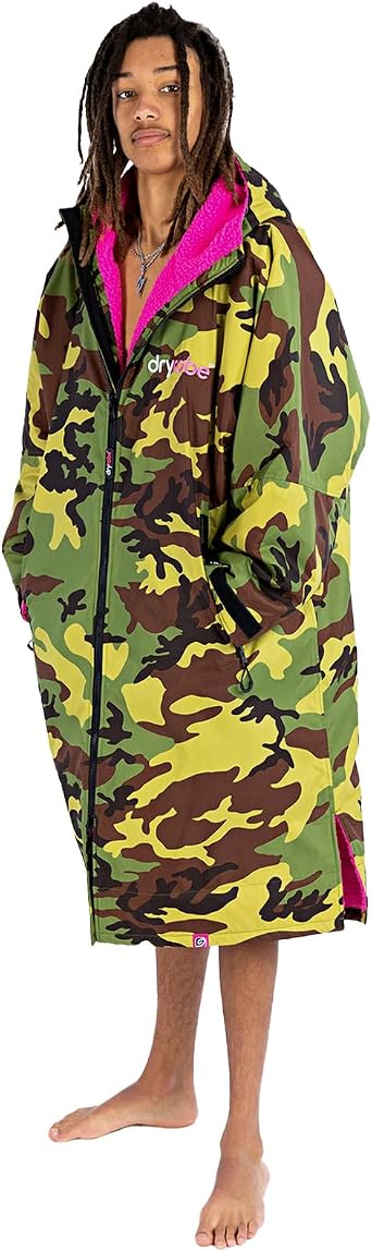 Dryrobe Advance Long Sleeve Swim Parka Change Robe - Stay Warm and Dry - Waterproof Oversized - Swimming/Surfing/OCR Events