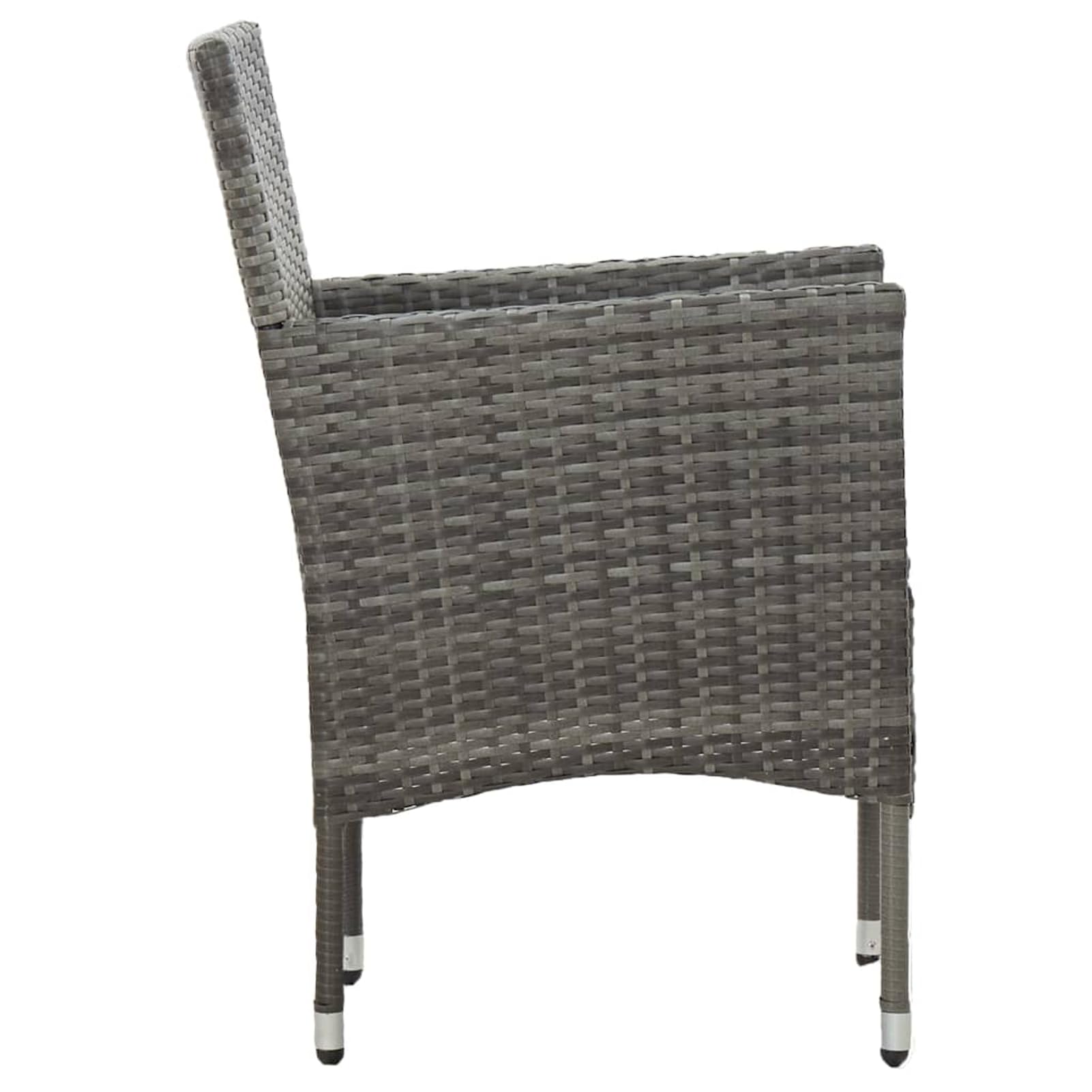 Gecheer Conjunto de Comedor de jardín de 11 Piezas de ratán sintético Gris