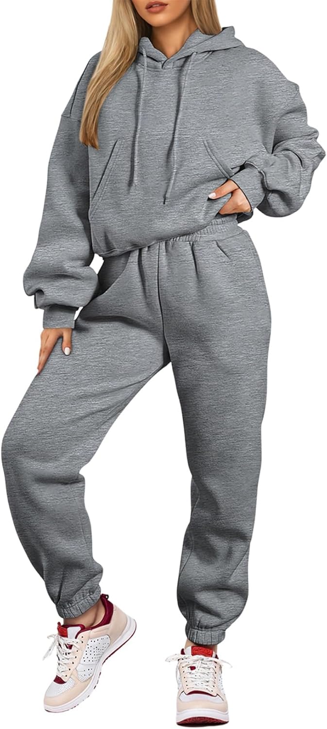 Herseas Womens 2 piece Outfits Lounge Sets Sweatsuits Hoodies Long Sleeve Sweat Set Fleece Fall Fashion Clothing 2025