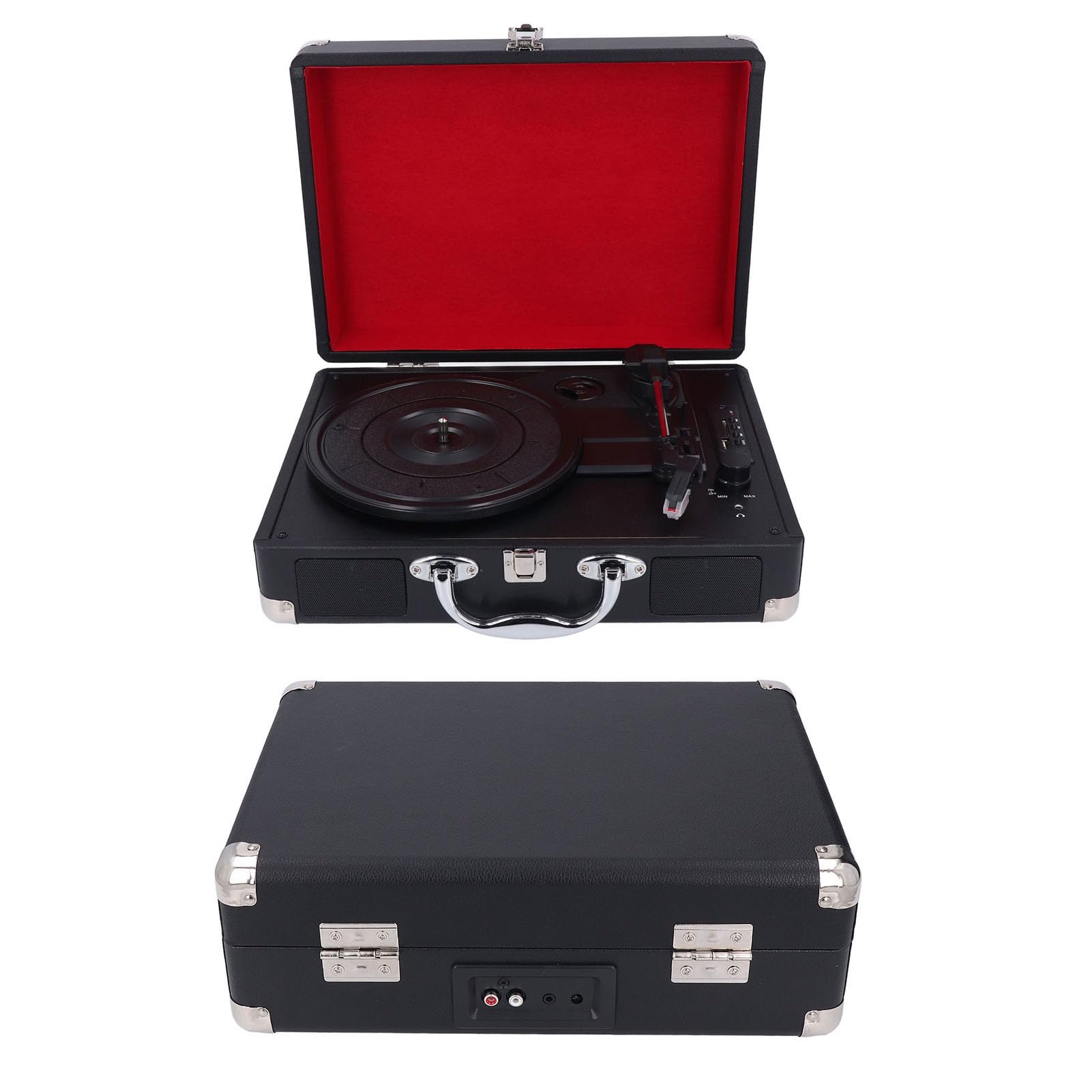 Giradischi Vintage BT Giradischi retrò con Altoparlanti Integrati, Riproduzione USB e 5. per Dischi 33/45/78 Giri, Valigia Portatile - Design per l'intrattenimento Domestico e l'arredamento