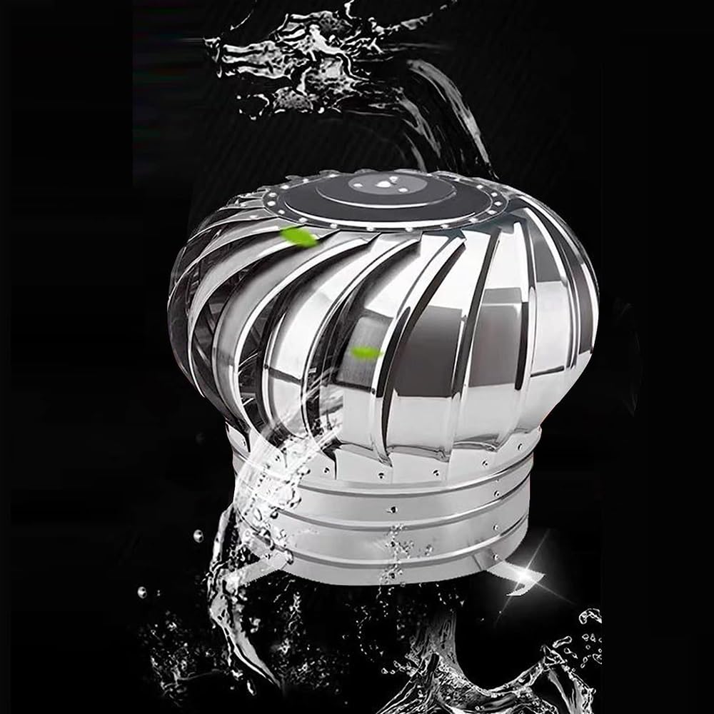 Ykmyxz One Color Chimney Cowl， Roof Turbine For Metal & Houses, Non Power Roofing Ventilation Cap Round(400Mm/15.7 In)