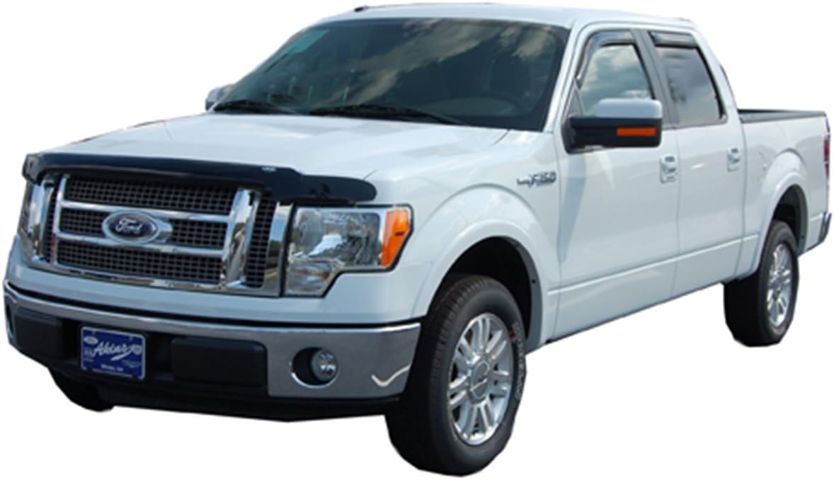 Auto Ventshade [AVS]Hoodflector / Bug Shield | 2009 - 2014 Ford F-150, Medium Profile - Smoke, 1 pc. | 21009