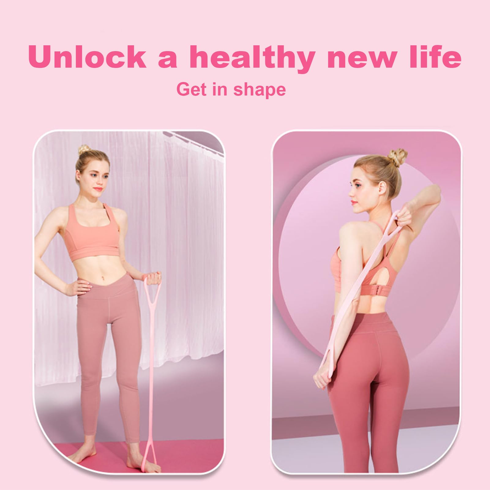 Ylnailky Fitnessbänder - Schultertrainer & Elastikbänder Mit Rutschfestem Griff - Für Arme, Rücken, Brust & Schultern