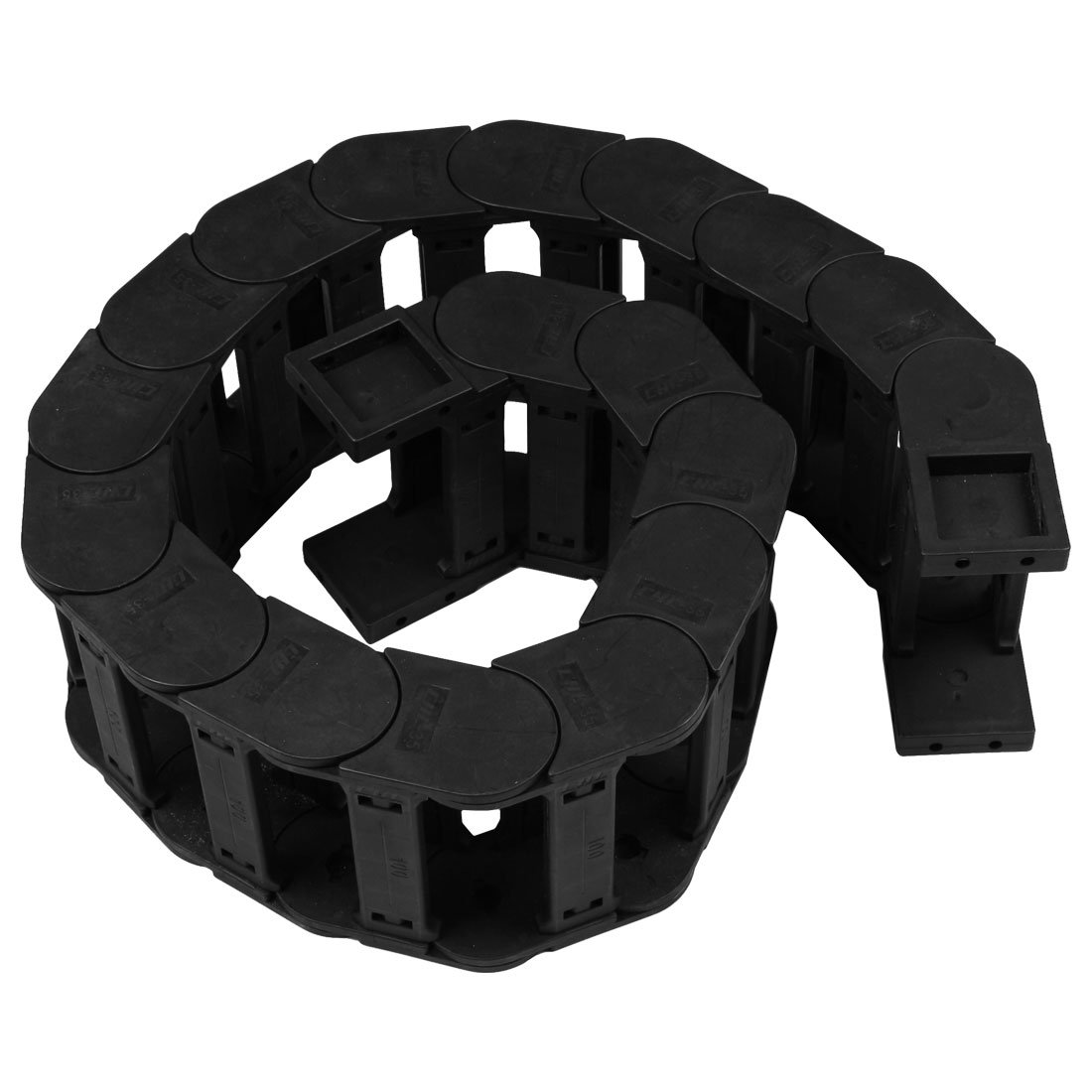 Sourcingmap - Negro de 35 mm cable de remolque plástico x portadora cadena de arrastre de 100 mm de cable