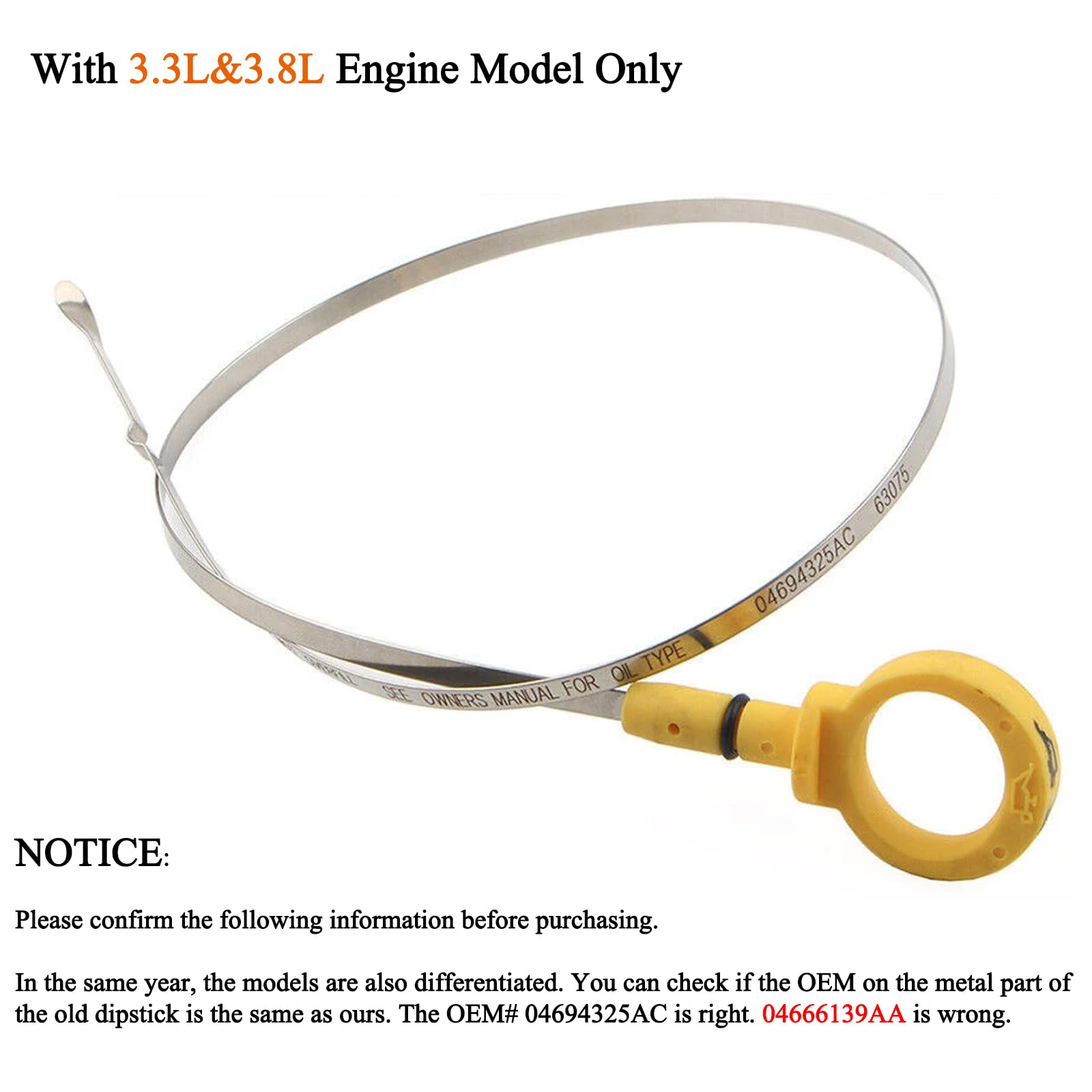 Engine Oil Dipstick – For Dodge Chrysler Town & Country / Grand Caravan 1997-2005