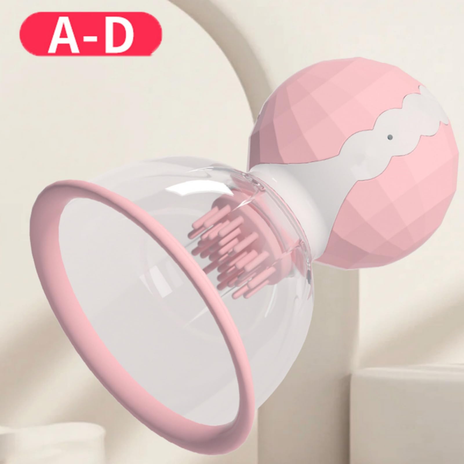 Stimulateur Vibrant Rotatif 360° Pour Seins - Succion Puissante - Télécommande - Rose - Neuf