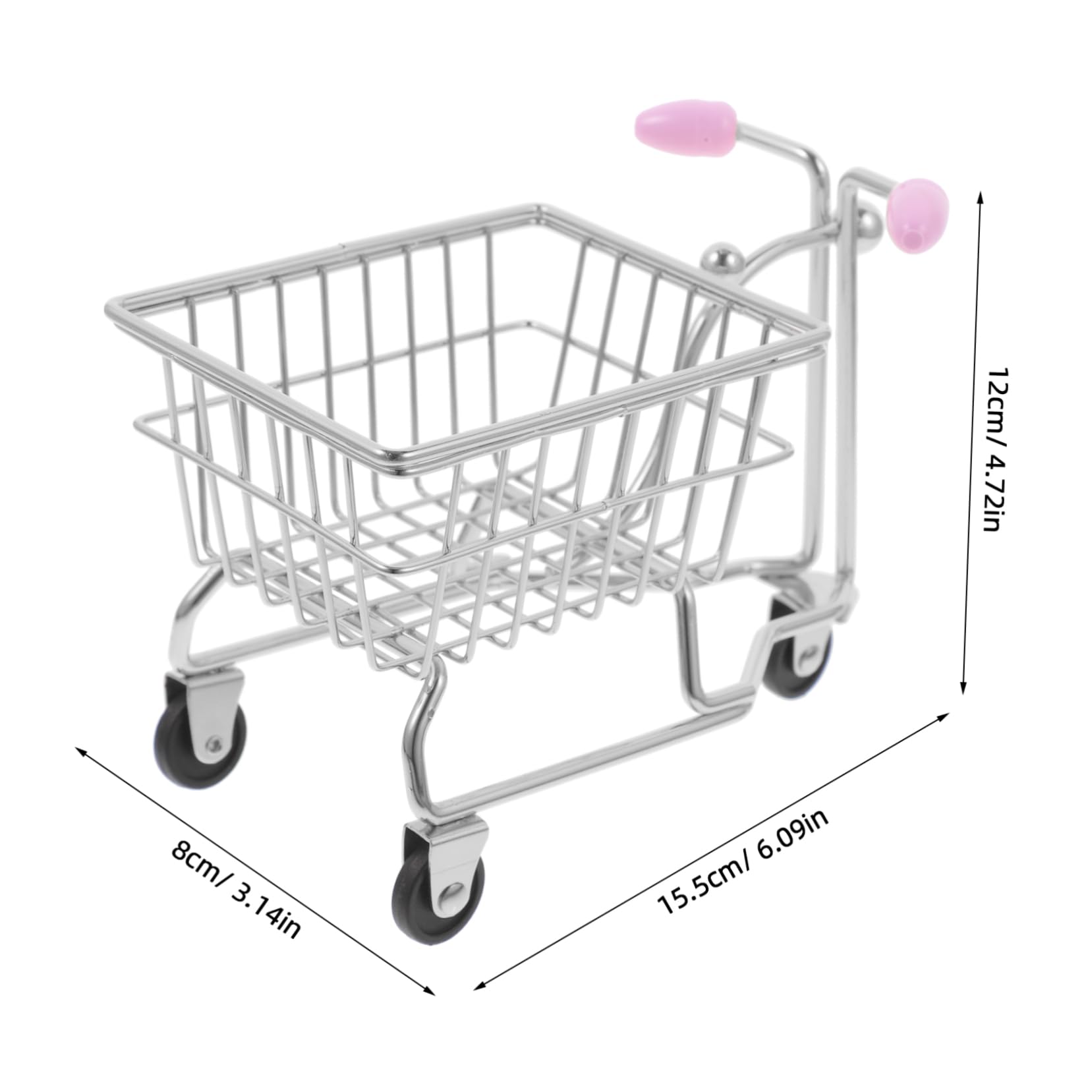 STOBAZA Miniature Supermarket Cart for Beauty Sponge Desk Accessory Makeup Sponge Container Random