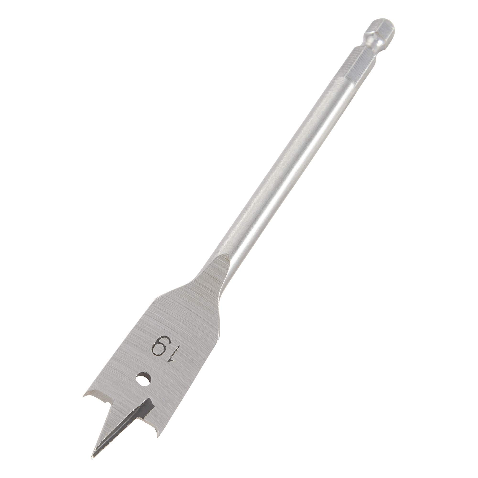 Trend Silver Snappy 19Mm Diameter Flat Bit With Centre Point & Cutting Spurs For Fast Drilling In Timber, Snap/Fb/19