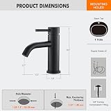IBERGRIF Miscelatore Monocomando Basso per Lavabo Bagno - 8