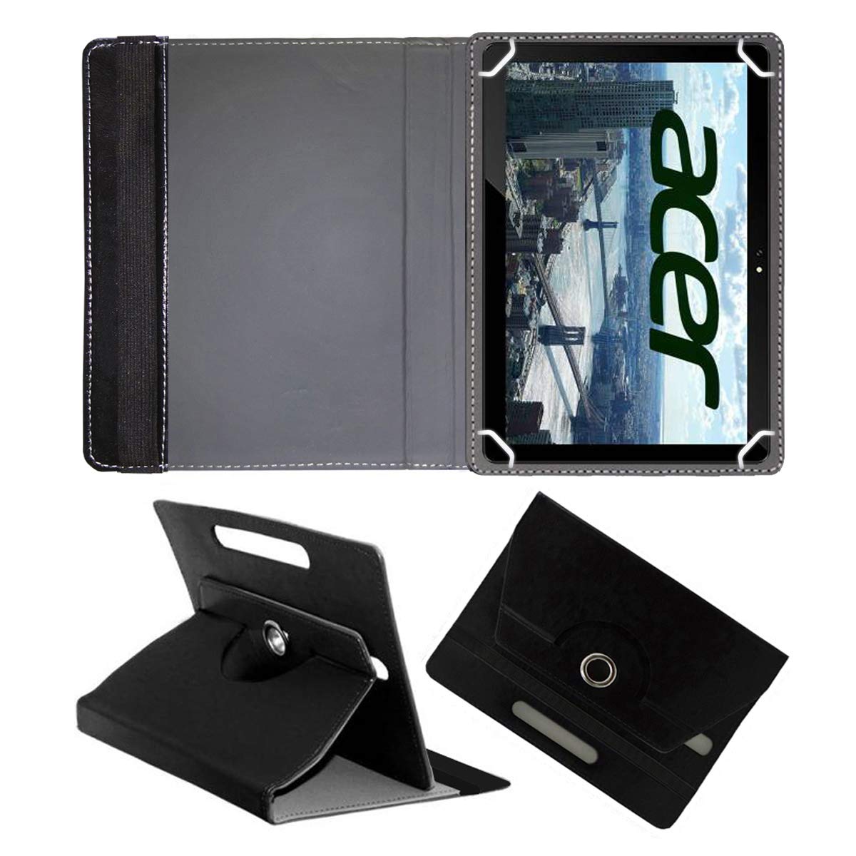 Fastway Rotating Leather Flip Stand Case Cover for acer ONE 10 T4-129L Tablet 10 inch Tablet Cover Stand (Black) (B0913M1Q86) Amazon Price History, Amazon Price Tracker