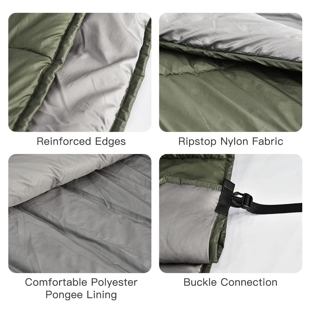 Pongnas Hamak Underquilt Camping Underquilt do Hamaka 20D -Stop Nylon Lekki, Odporny na Rozdarcie, Wiatroszczelny z Workiem na Kemping Piesze Wycieczki z Plecakiem