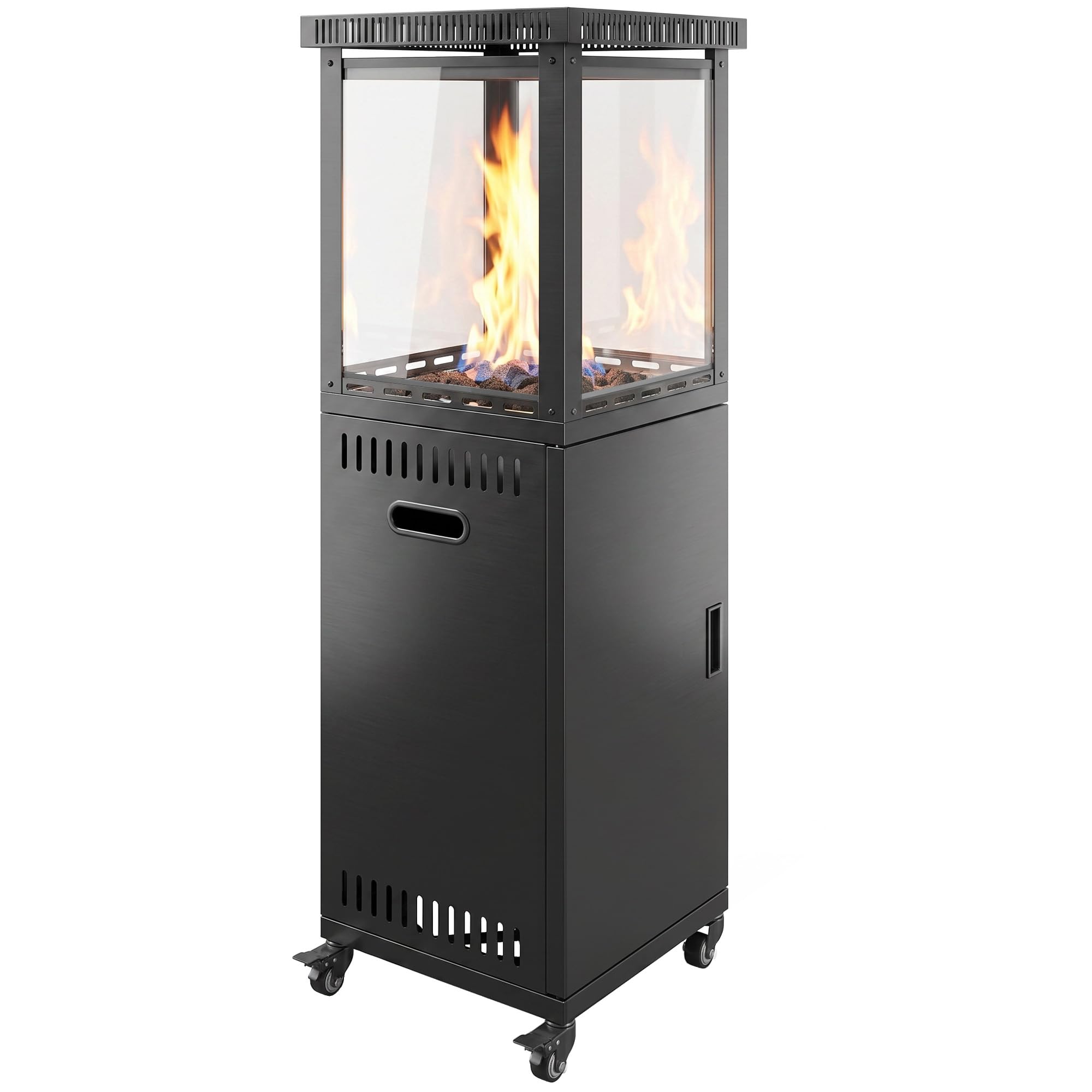 Outsunny Riscaldatore a Gas da Esterno 13kW, Regolazione Continua, 4 Ruote