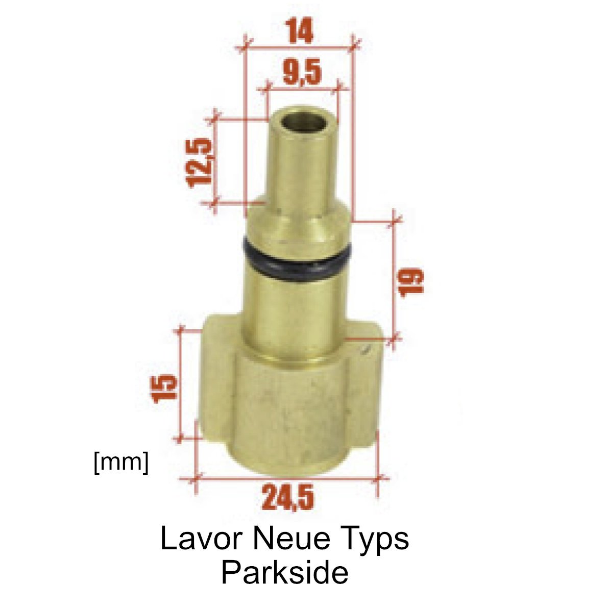 TC TECHNIC Rotordüse Dreckfräse Düse kompatibel mit Hochdruckreiniger Lavor und Parkside – Turbodüse mit Keramikeinsatz, 150 bar, 8 l/min, 60 °C