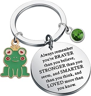 Frog Keychain Frog Gifts for Frog Lovers You Are Braver Keychain Insect Animal Lover Gift