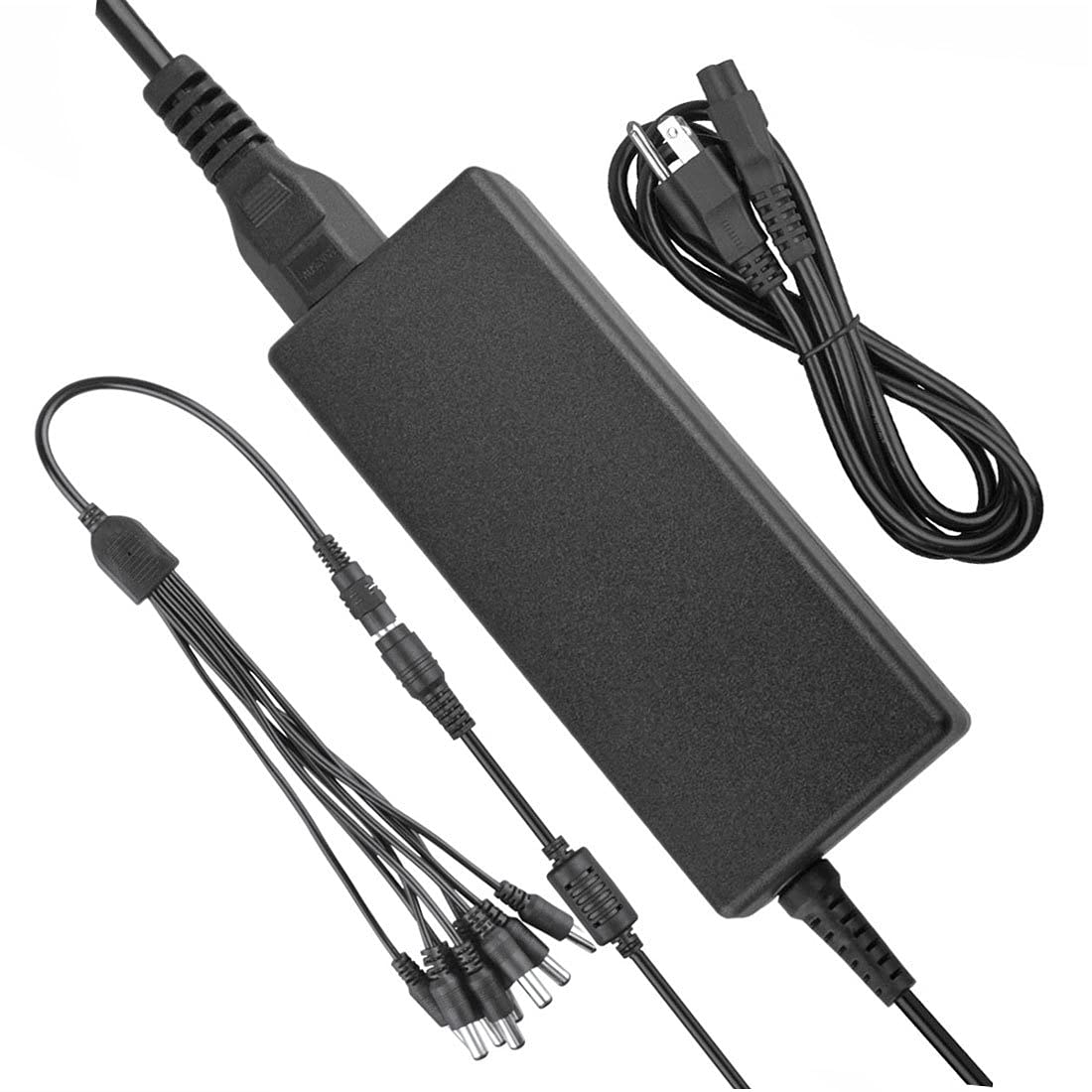 KONKIN BOO Replacement DC 12V 5A Power Adapter +8 Split Cable for Night Owl CCTV Security Camera DVR
