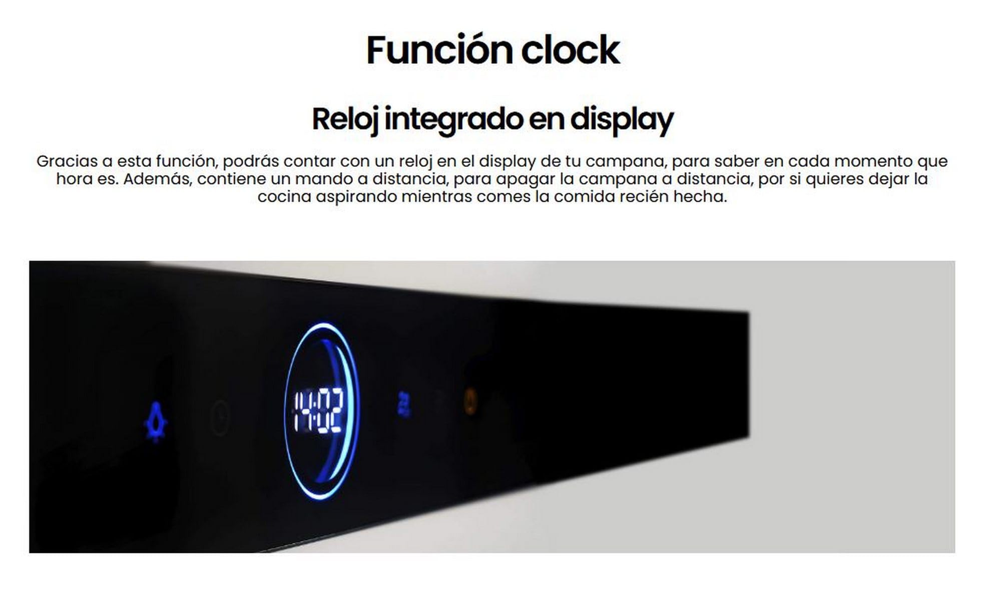 INFINITON Campana Extractora CMPT-A70I, 800 m3/h, Diseño en T-INVERTIDA, 4 Niveles de potencia, Ancho de 70 cm, Reloj digital frontal, A, Control Remoto, CRYSTAL BLACK
