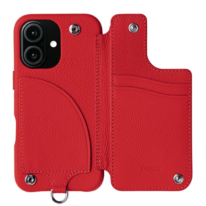 DEMIU レッド ルビー　17promax iPhoneケース Amazon.co.jp: 【 DEMIU デミュウ 】 iPhone対応 17ケース 本革