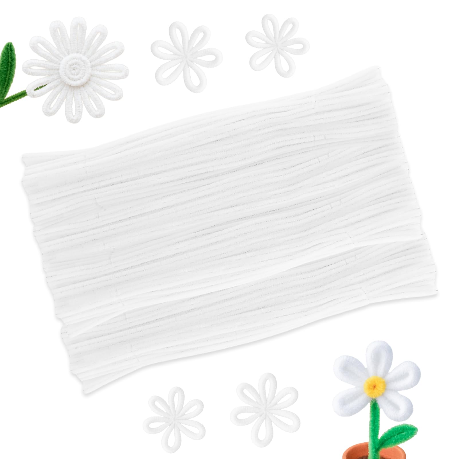 200 Pezzi 30 Cm Bianco Pulitori Pipa In Poliestere,Pulitori Tubi