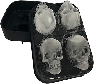 Best Stritra - 3D Skull Silicone jello Ice Mold Flexible Cube Maker Tray for Christmas Party. Best for Whiskey and Cocktails Reviews