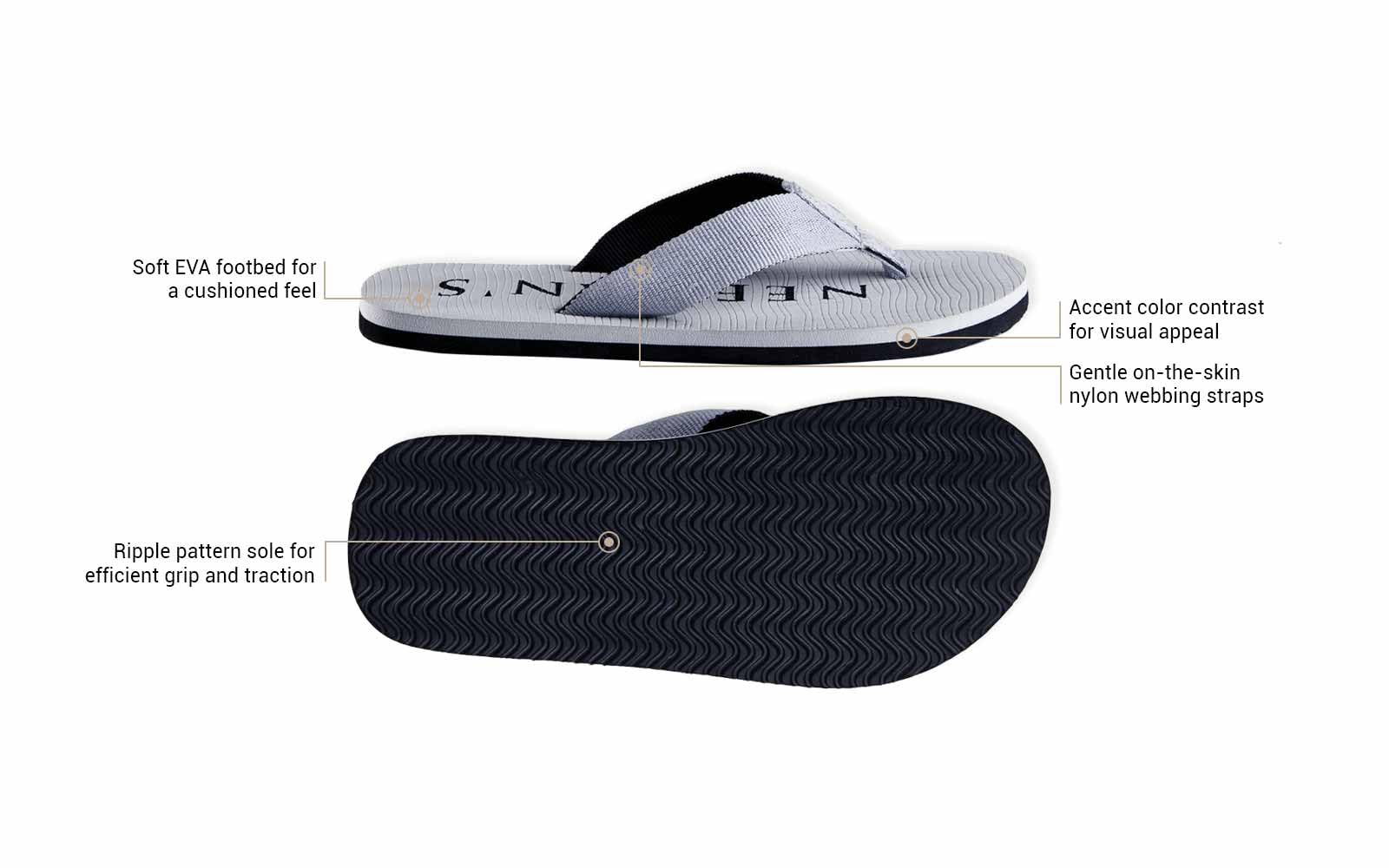 Neeman's The Humble Flips for Men | Orthopedic Cushioned Slippers | Anti-Skid Bathroom Chappal for Wet Floors | Lightweight Indoor Outdoor Daily Wear Chappal 2