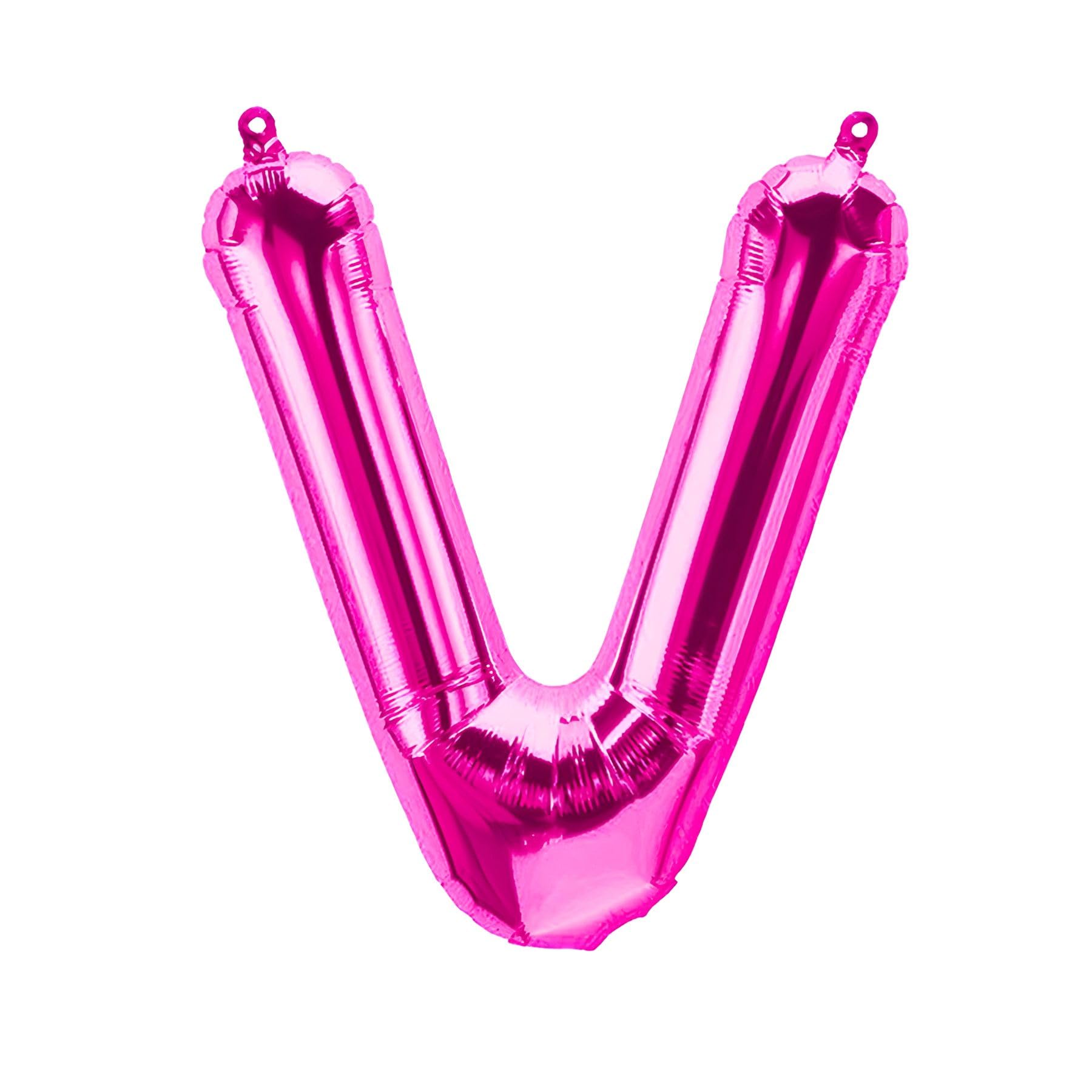 Foil Balloons Letters Pink - 40/80/100 cm for Birthday Wedding Party Decoration Happy Birthday JGA Gift Balloon Graduation Giant Balloon ABI Large XXL Small Mini Pink Girl (40 cm - V)