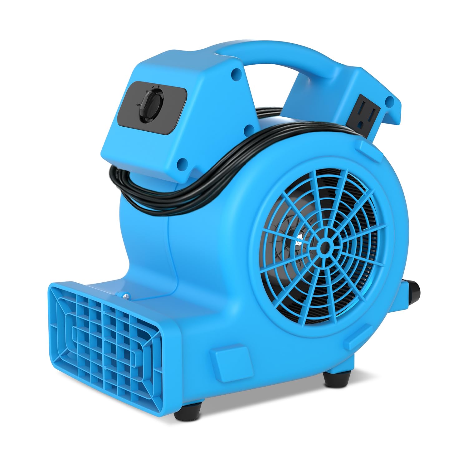 Photo 1 of AZOUTDOOR Air Mover Blower Fan, 600 CFM Floor Dryer Blower, 3 Speeds & 3 Angles Air Mover with Daisy Chain, Floor Blower Fan for Carpet Drying, ETL Listed, Blue