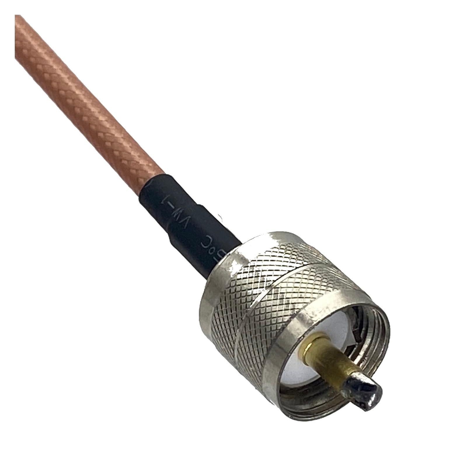 Cavo BNC Maschio Spina A UHF Maschio PL259 Treccia RG142 50 Cm - Foto 3