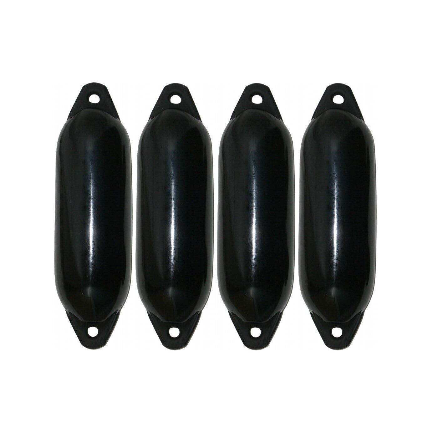 Majoni 4er-Set Bootsfender Star 55 - Farbe schwarz, Länge 90cm