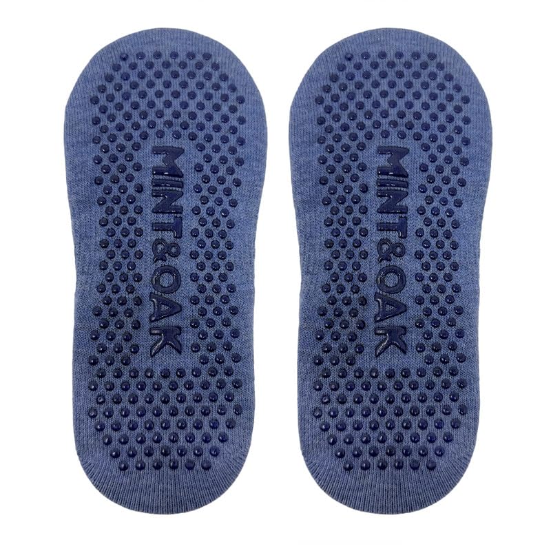 Image of Mint & Oak Pilates Socks with Grips for Women, Ankle Length Non-Slip Yoga Socks, Cotton Ideal For Yoga, Pilates, Gym, Workout, Cute Women's Gift