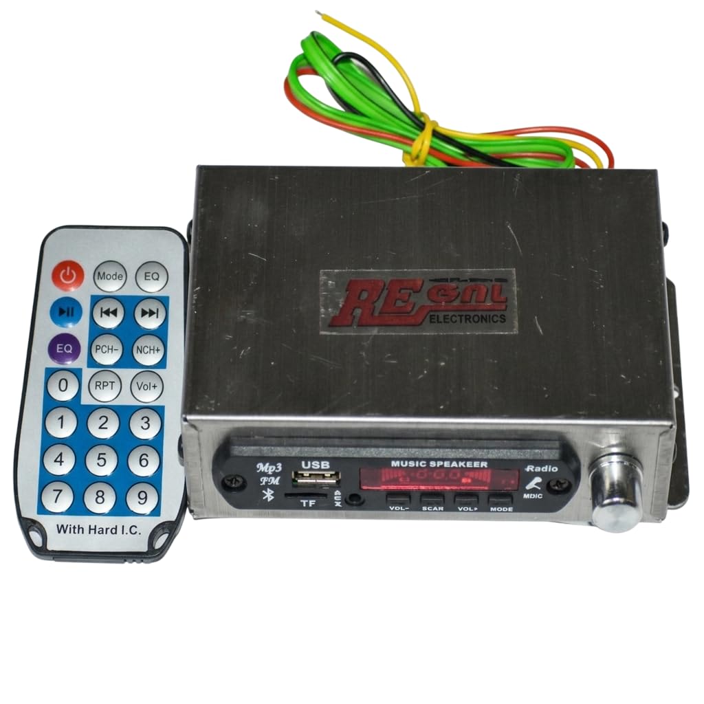 Rashri 4440 Double IC Stereo Amplifier Board with Tone Control | USB, FM, Bluetooth, AUX, TF Card Support | 12V DC High Power Audio Module for Home & Car Speakers-image-19