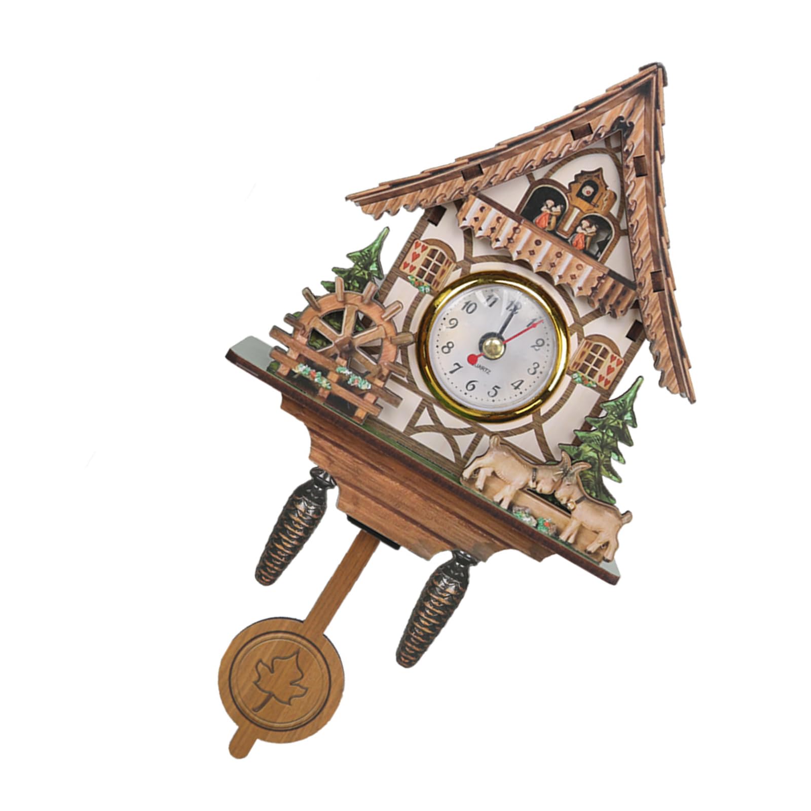 TFAOYS Wood Bird Wall Clock for Living Room with Quiet Movement Decorative Wall Clock Accurate Movements Wood Bird