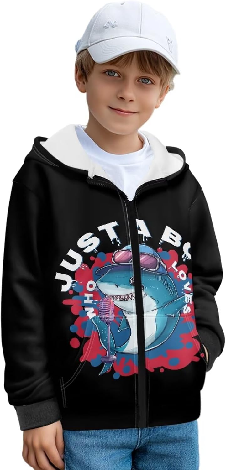 Boys Zip Up Hoodies Boys Hoodies Kids Fleece Sweatshirt with Kangaroo Pocket