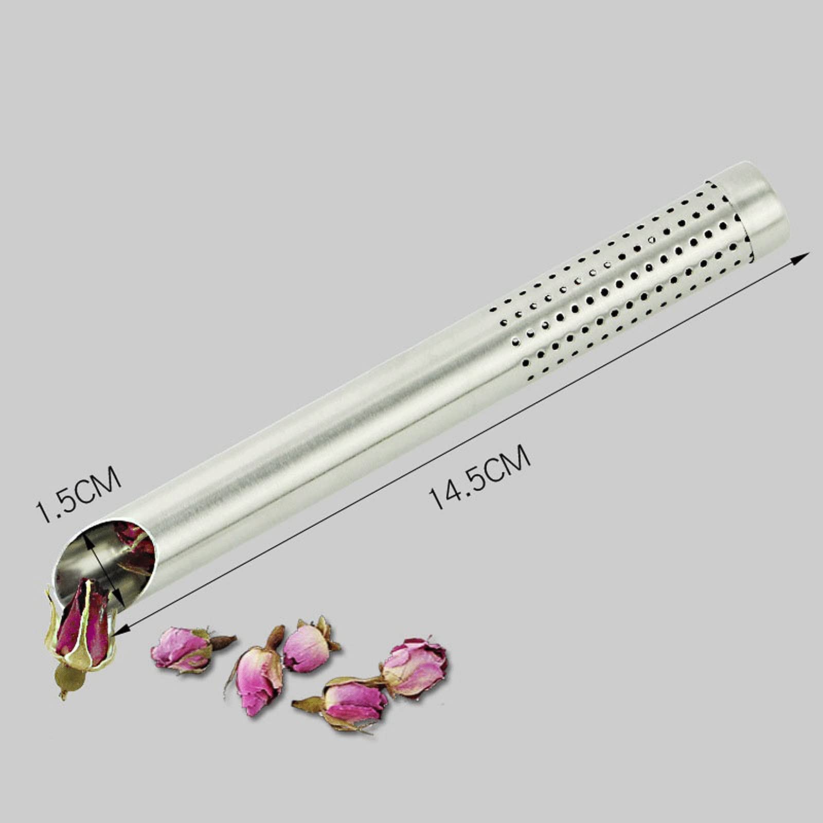 Colador de té, 1 unidad, tubo de acero inoxidable 304, infusor de té, filtro para té negro