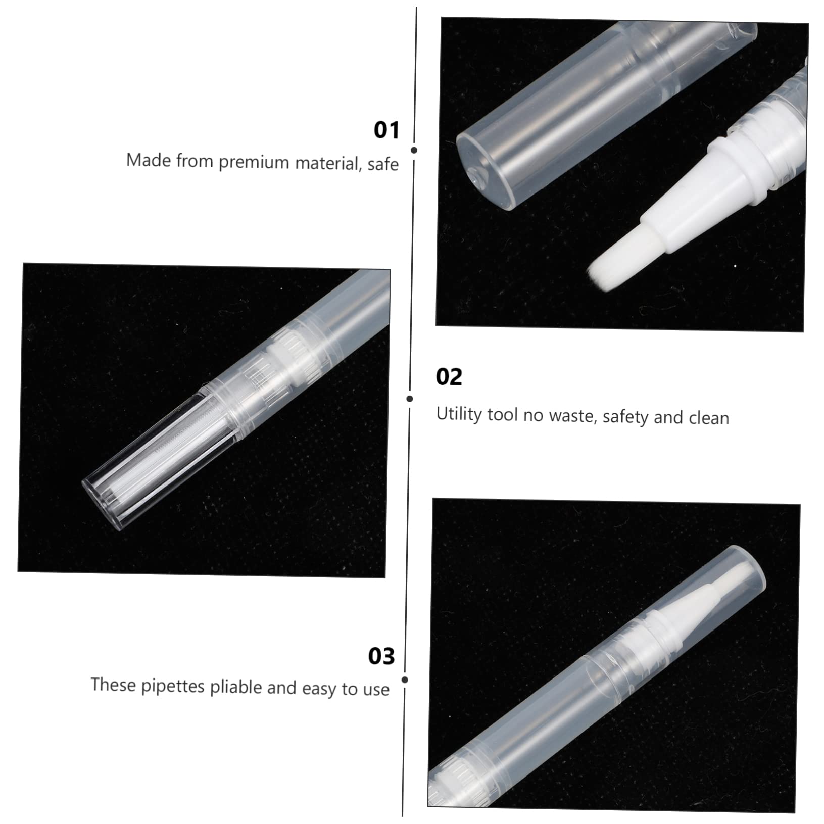 Baluue 30stücke Transparente Nagelölstifte Nachfüllbare Kosmetikbehälter Für Nagelpflege Und Make-up Für Nail Art Cuticle Oil Und Ätherische Öle