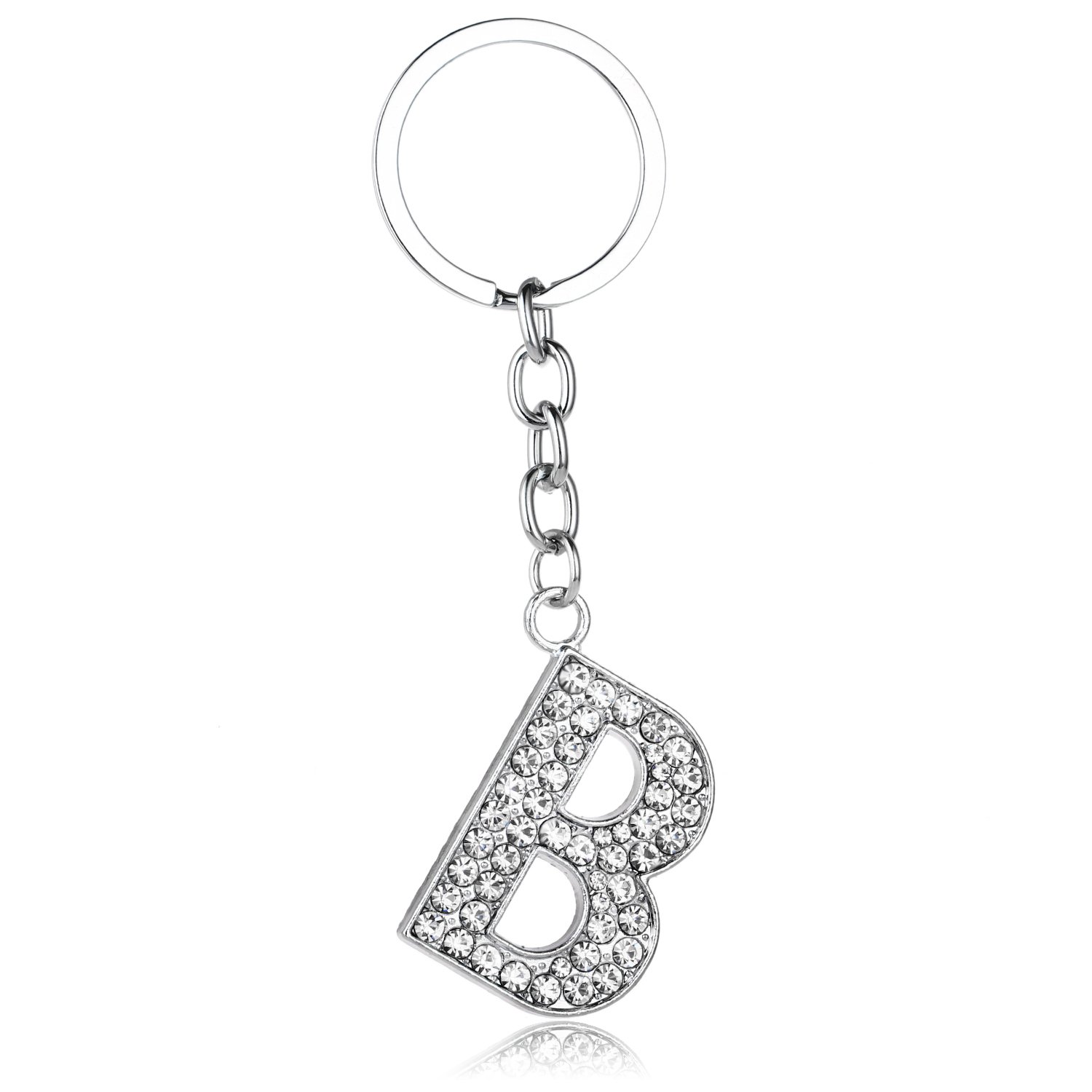 BESPMOSP A-Z Letter Keychain - Best Friend Keyring Inspiration Crystal Jewellery Follow Your Dreams Gifts Birthday & Graduation