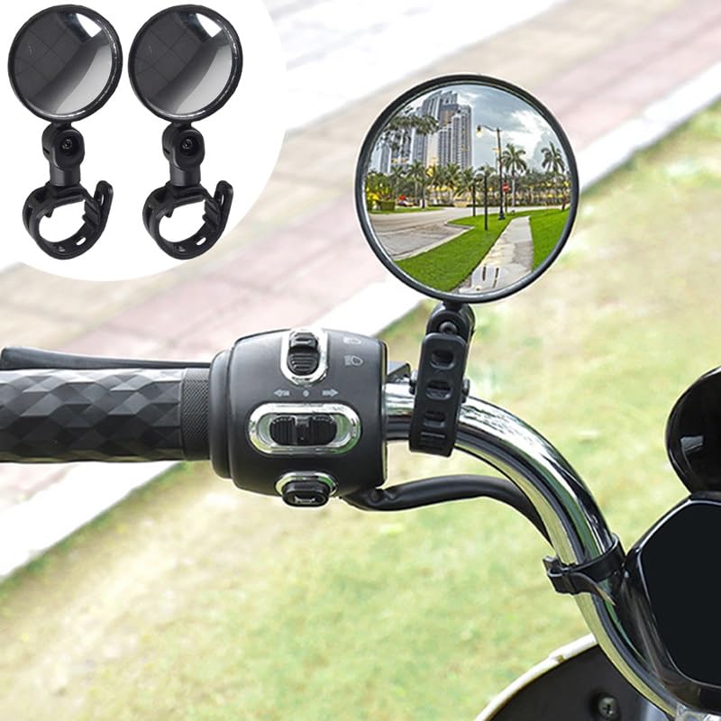 Espejo portátil para bicicleta manillar ajustable y espejo retrovisor de motocicleta 2