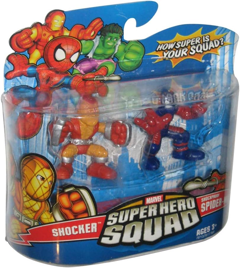 Marvel Superhero Squad Series 11 Mini 3 Inch Figure 2Pack Shocker & Shockproof SpiderMan