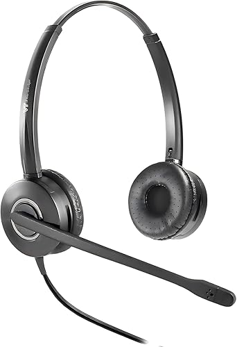Miniatura 5 de VT Auriculares de Teléfono-Cabeza Micrófono Cancelación de Ruido QD - Auriculares de Centro de Llamadas de Desconexión Rápida con Cables RJ09
