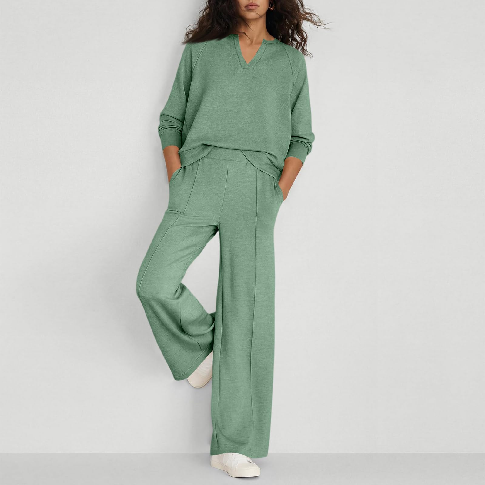Ropa Deportiva Mujer Curvy Conjunto con Manga Larga y Pantalones