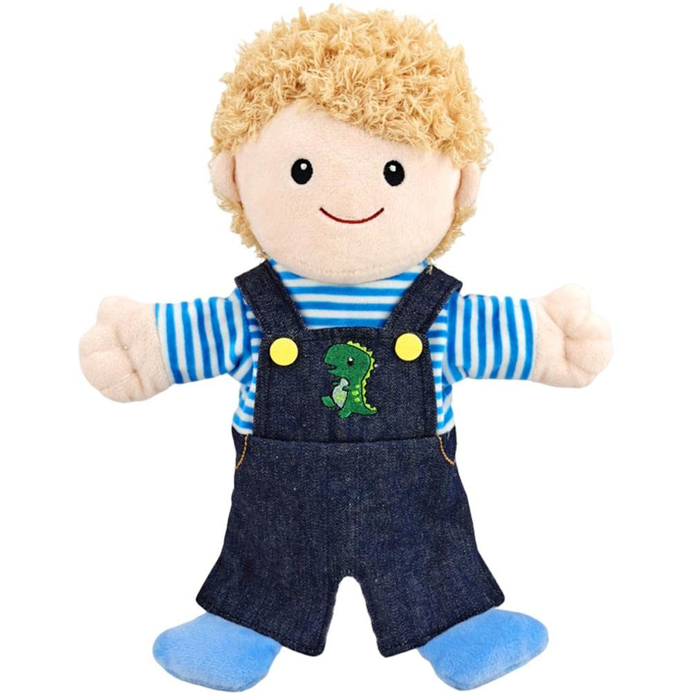 JTLB Ensemble de Marionnettes à Main en Peluche Douce de 11.8 Pouces, 6 Pièces, Marionnettes à Doigts pour Membres de la Famille, Conte éducatif Précoce pour (Grand-père + Grand-mère