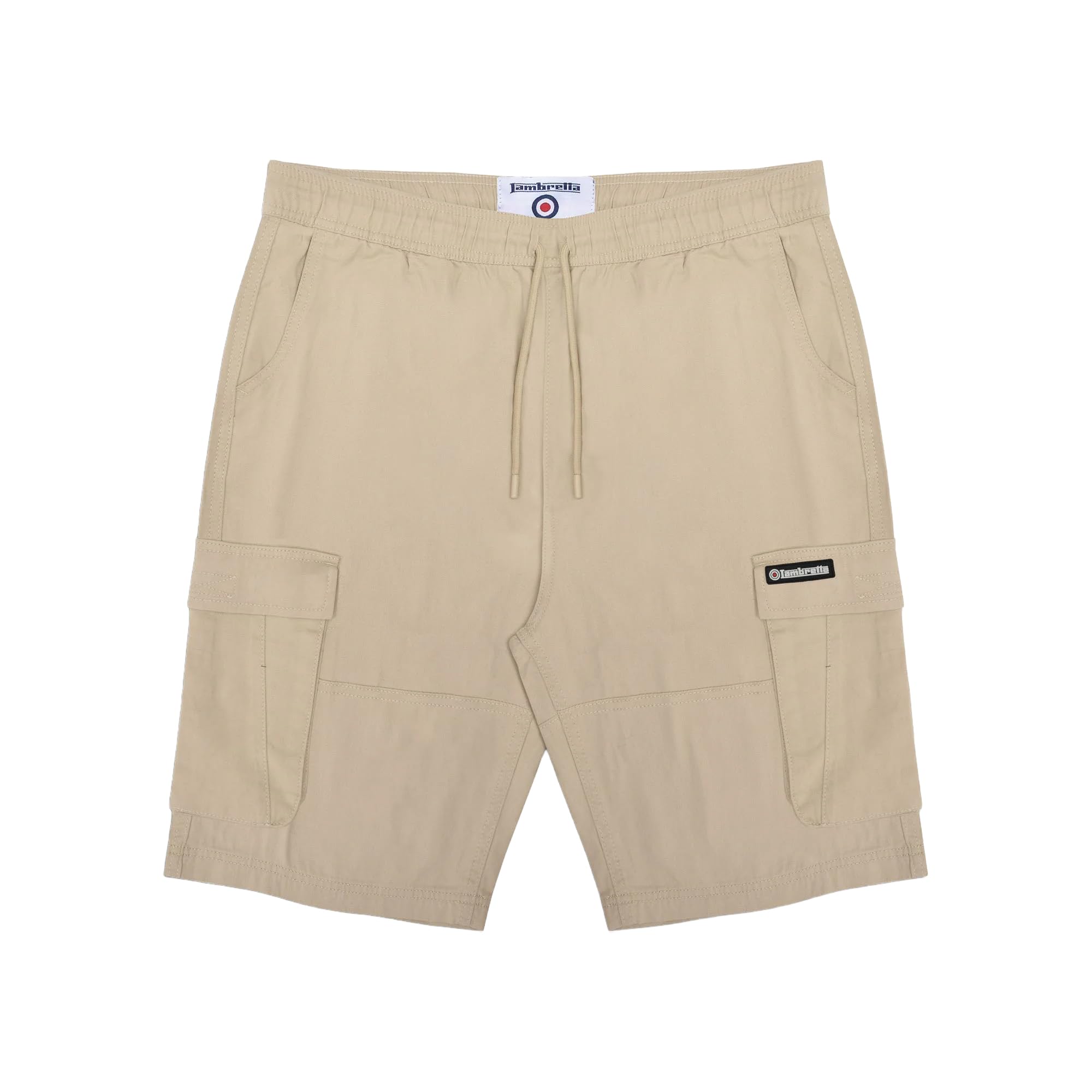 Lambretta Men's Stone Utility Ss25 Cargo Shorts (40R) (Stone)