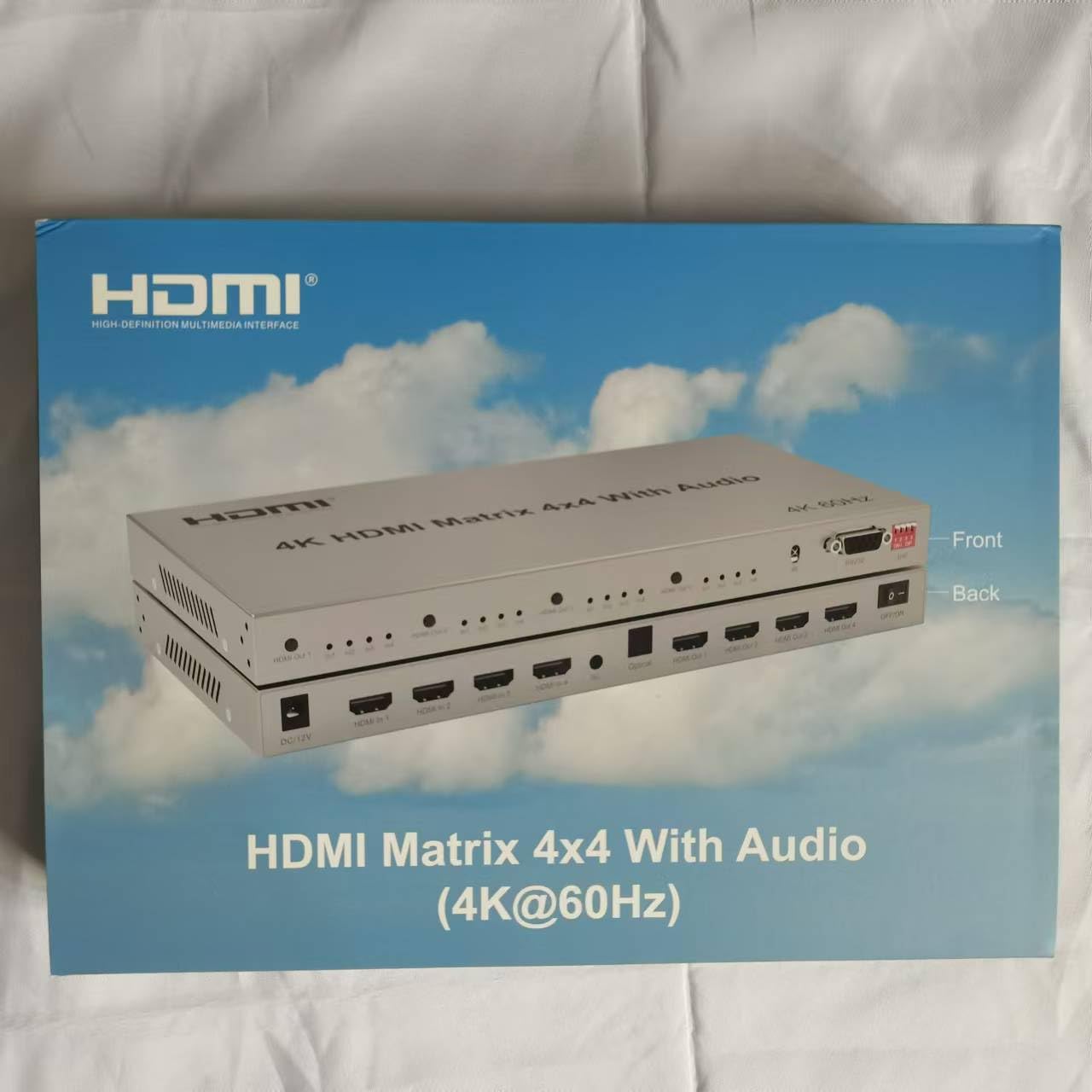 HDMI Matrix 4X4 4K @ 60Hz con estrattore audio – Switcher 4 in 4 Out HDMI 2.0 – Selettore Splitter Support HDR HDCP2.2 EDID