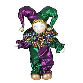 Amazon.co.jp: かわいいセラミック ピエロの置物 座る & 立つ