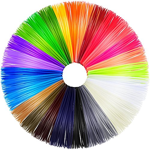 3D Filament, 3D Stylo Fils Filament Recharge PLA 20 Couleurs, 10m pour chaque couleur, DiamÃ¨tre de 1.75mm