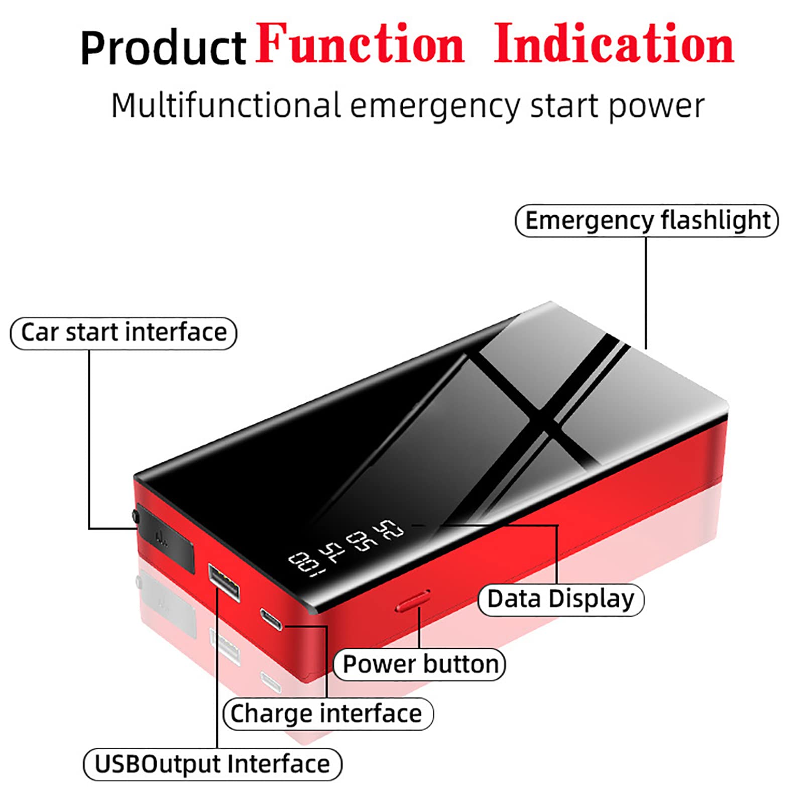 CUTTE 600A Corriente Máxima 12V Arrancador de Batería de Litio Portátil para Automóvil 12V Auto Batería Booster Arrancador de Emergencia para Vehículos, Camiones, SUV
